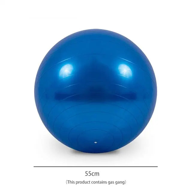 Sports Yoga Fitness Exercise Balls Thickened Non-slip Blue PVC Material 55cm Core Balance Training Balance Exercise Ball Pilates Ball With Pump