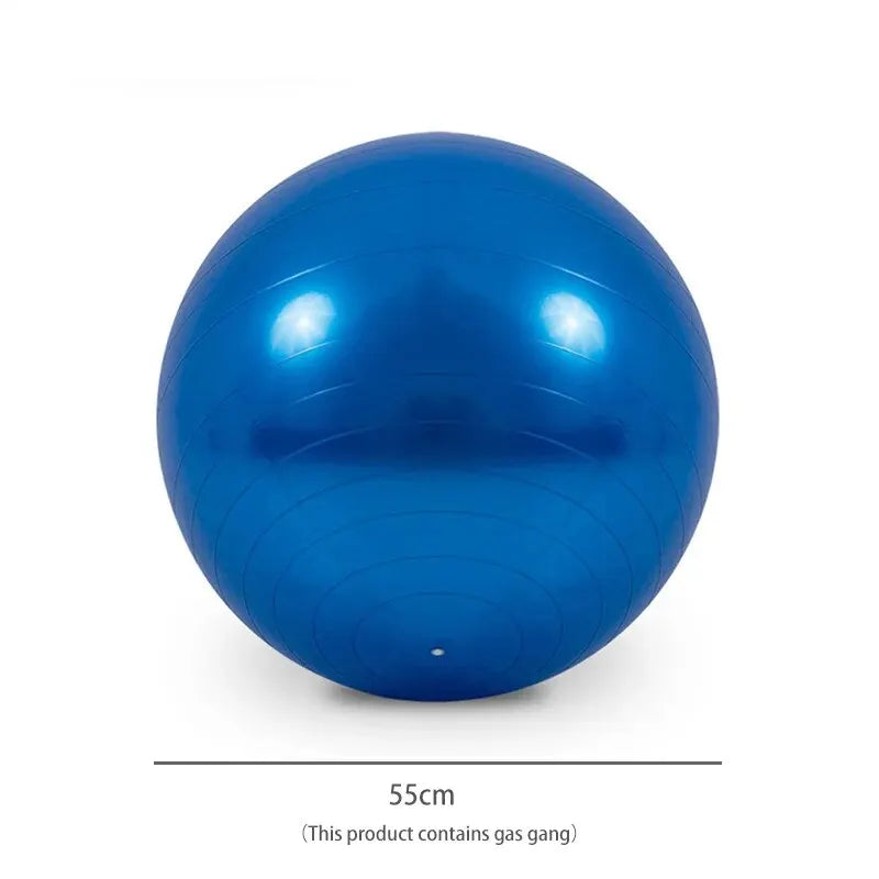 Sports Yoga Fitness Exercise Balls Thickened Non-slip Blue PVC Material 55cm Core Balance Training Balance Exercise Ball Pilates Ball With Pump