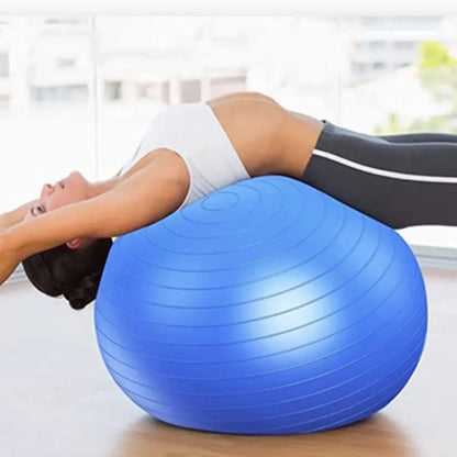 Sports Yoga Fitness Exercise Balls Thickened Non-slip Blue PVC Material 55cm Core Balance Training Balance Exercise Ball Pilates Ball With Pump