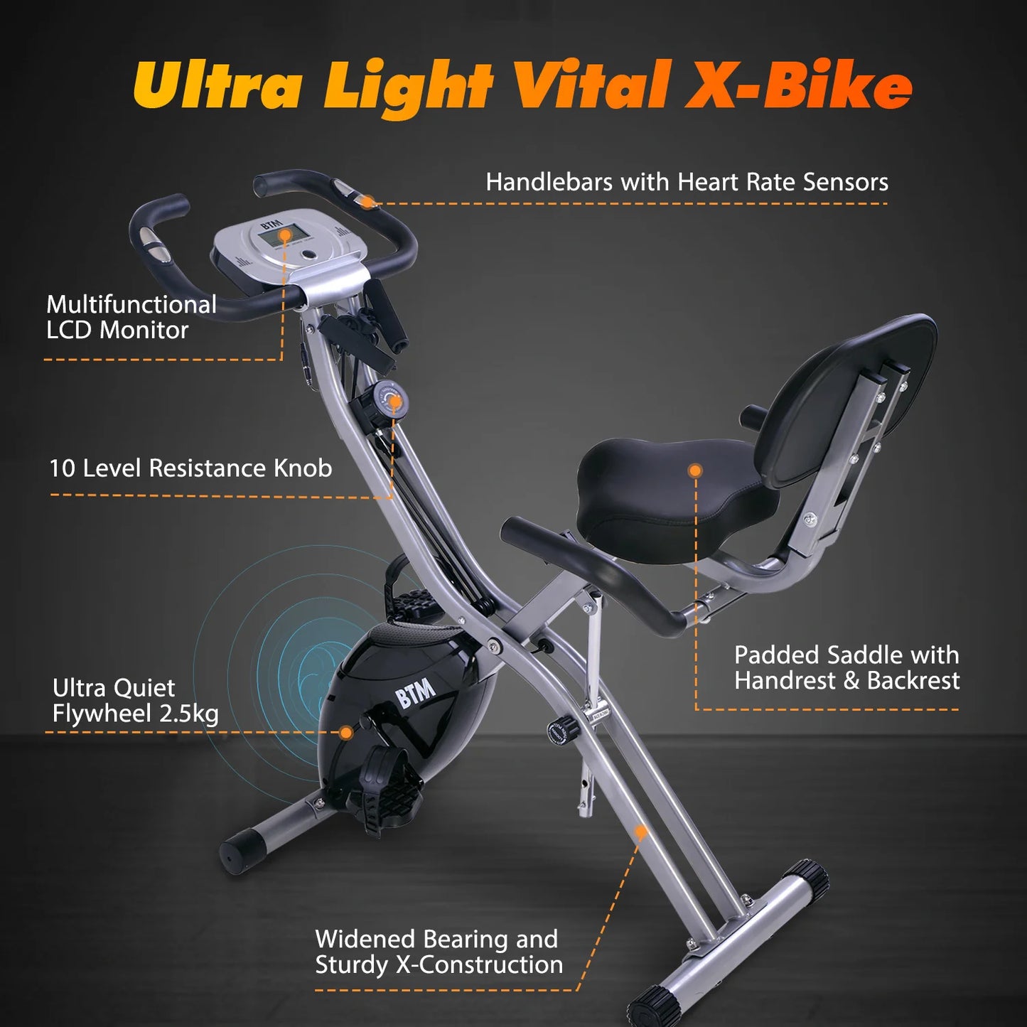 2022 Folding Cycling Exercise Bike Indoor Training X Bike for Home Cardio Workout Fitness Equipment Trainer 1