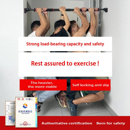 2023 New Anti Drop Indoor Horizontal Bar Home No Punching Wall-mounted Pull Up Bar Corridor Fitness Horizontal Bar